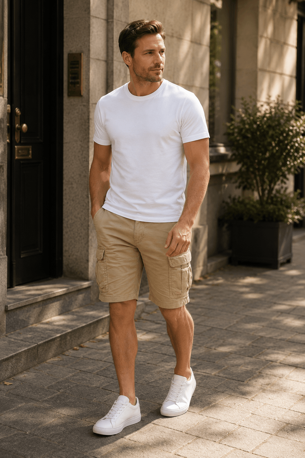 Short Cargo Homme | Poches à Rabat & Ourlet Retroussé