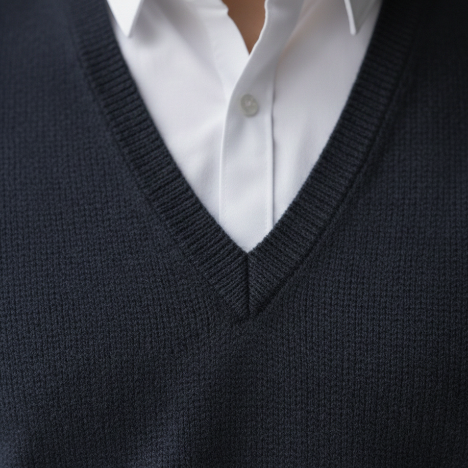 Pull sans manches homme col V