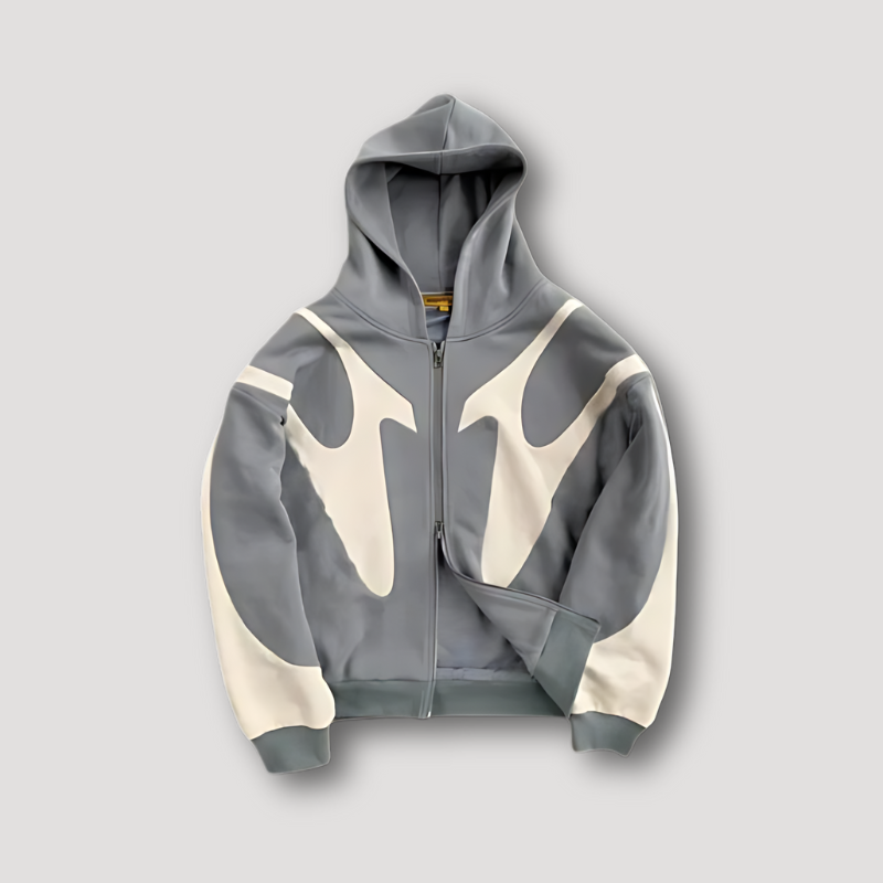 Sweat à capuche zippé homme coupe droite
