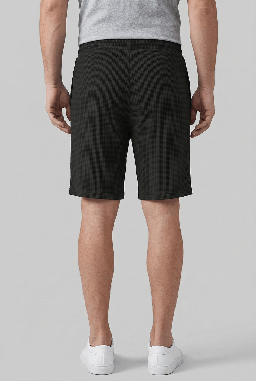 Short Homme Texturé Gaufré | Taille Élastique à Cordon