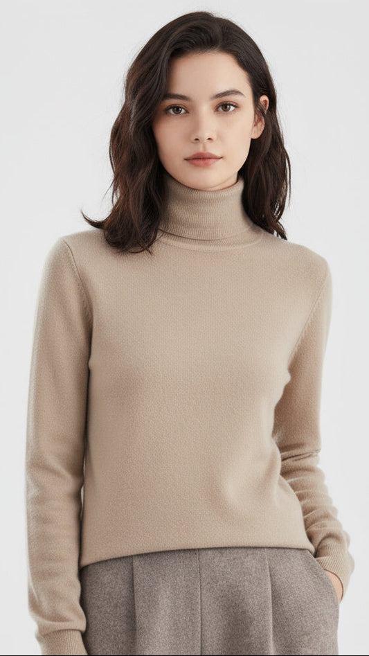 Pull Col Roulé Femme Maille
