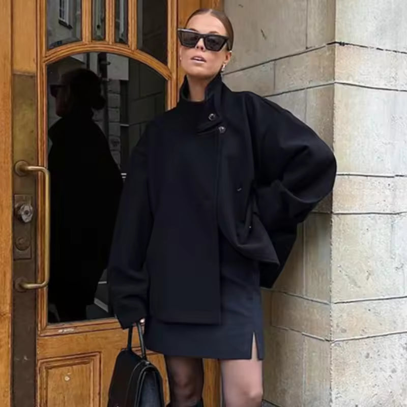 Manteau court femme élégant chaud