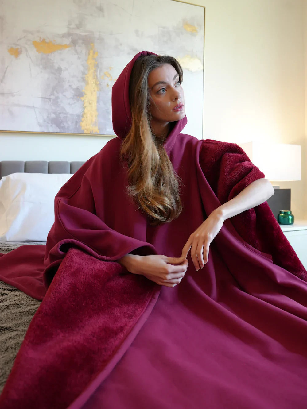 Eden – Plaid à Capuche Oversize | Votre Cocon de Confort