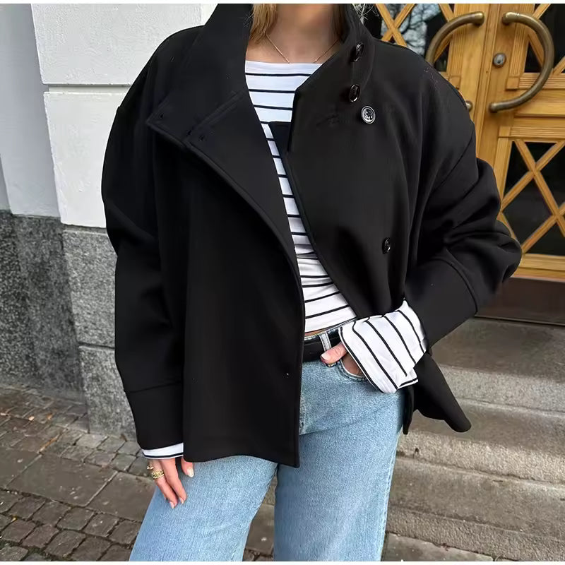 Manteau court femme élégant chaud