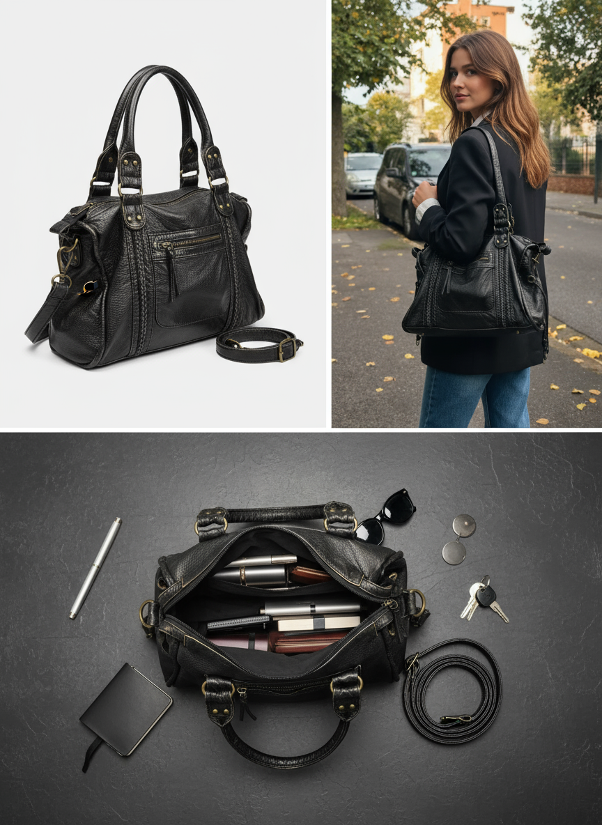 Sac à main noir femme tendance