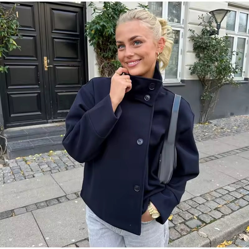 Manteau court femme élégant chaud