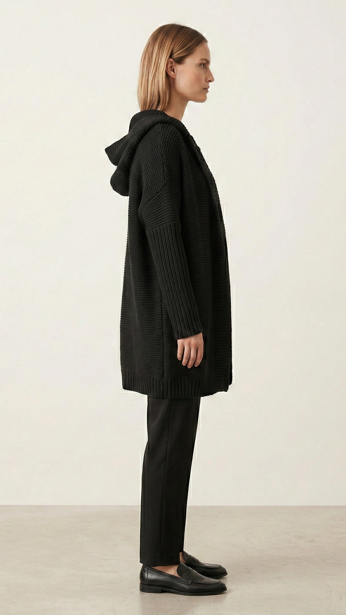Gilet à capuche femme oversize zippé