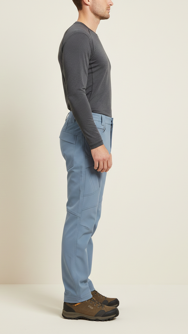 Pantalon cargo homme doublé polaire déperlant