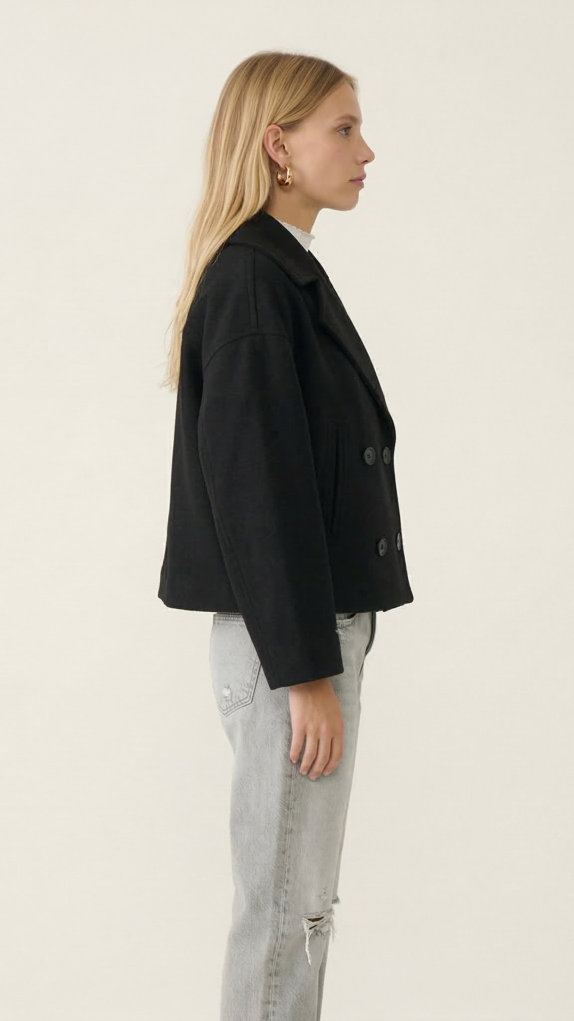 Veste courte femme croisée | style trench