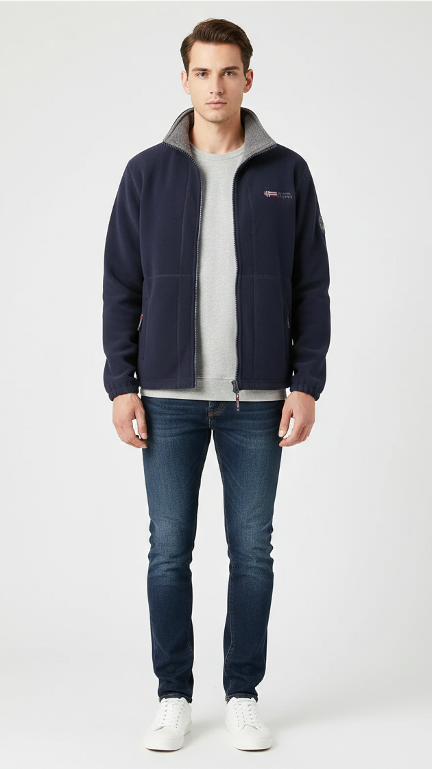 Veste unisexe coupe-vent zippée