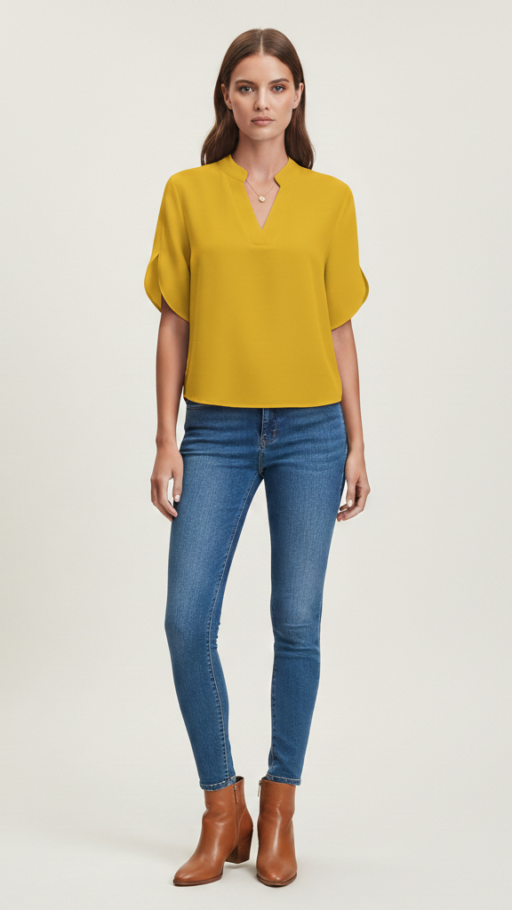 Blouse femme légère coupe droite