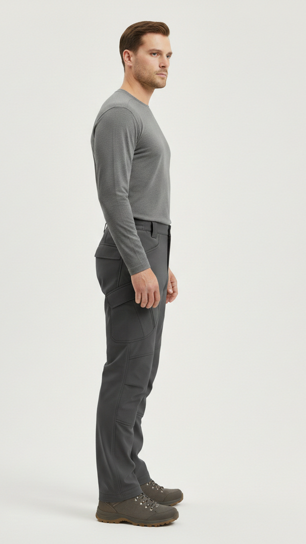 Pantalon cargo homme doublé polaire déperlant