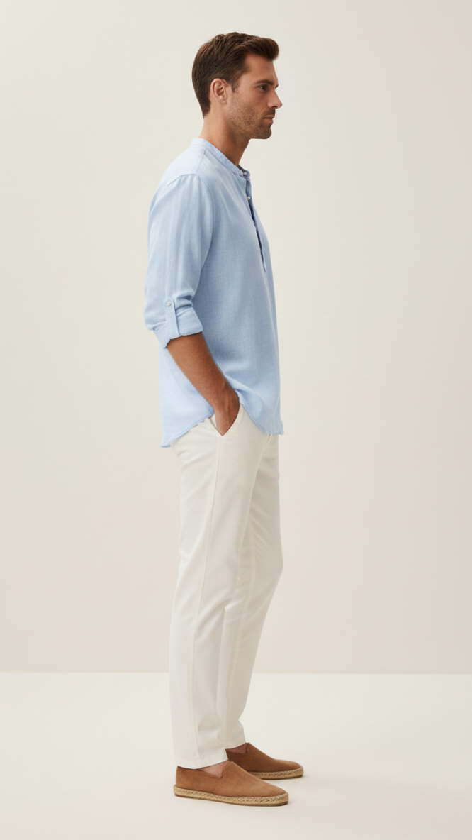 T-shirt en lin homme coupe ample
