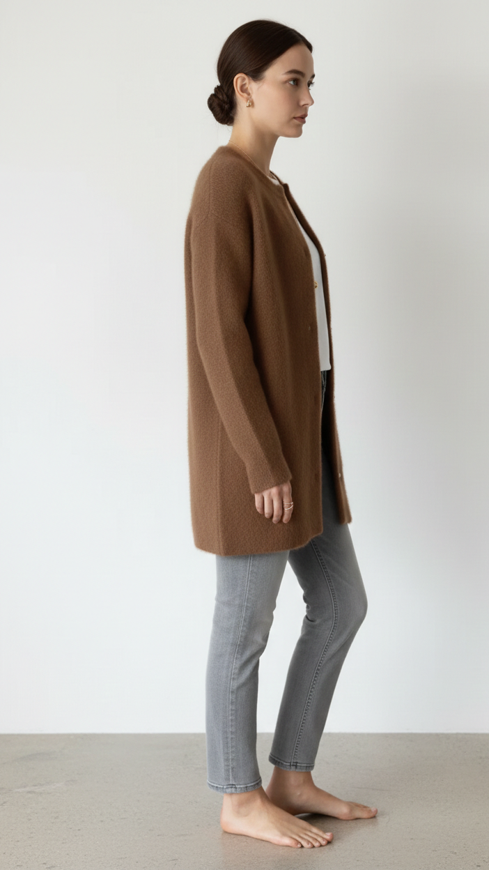 Cardigan femme long avec poches