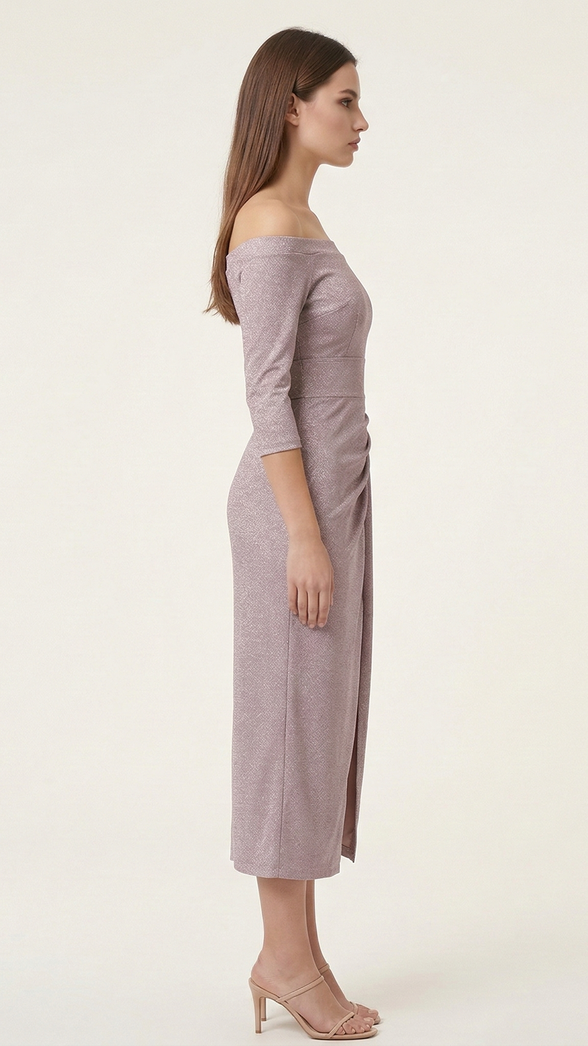 Robe de soirée pailletée femme