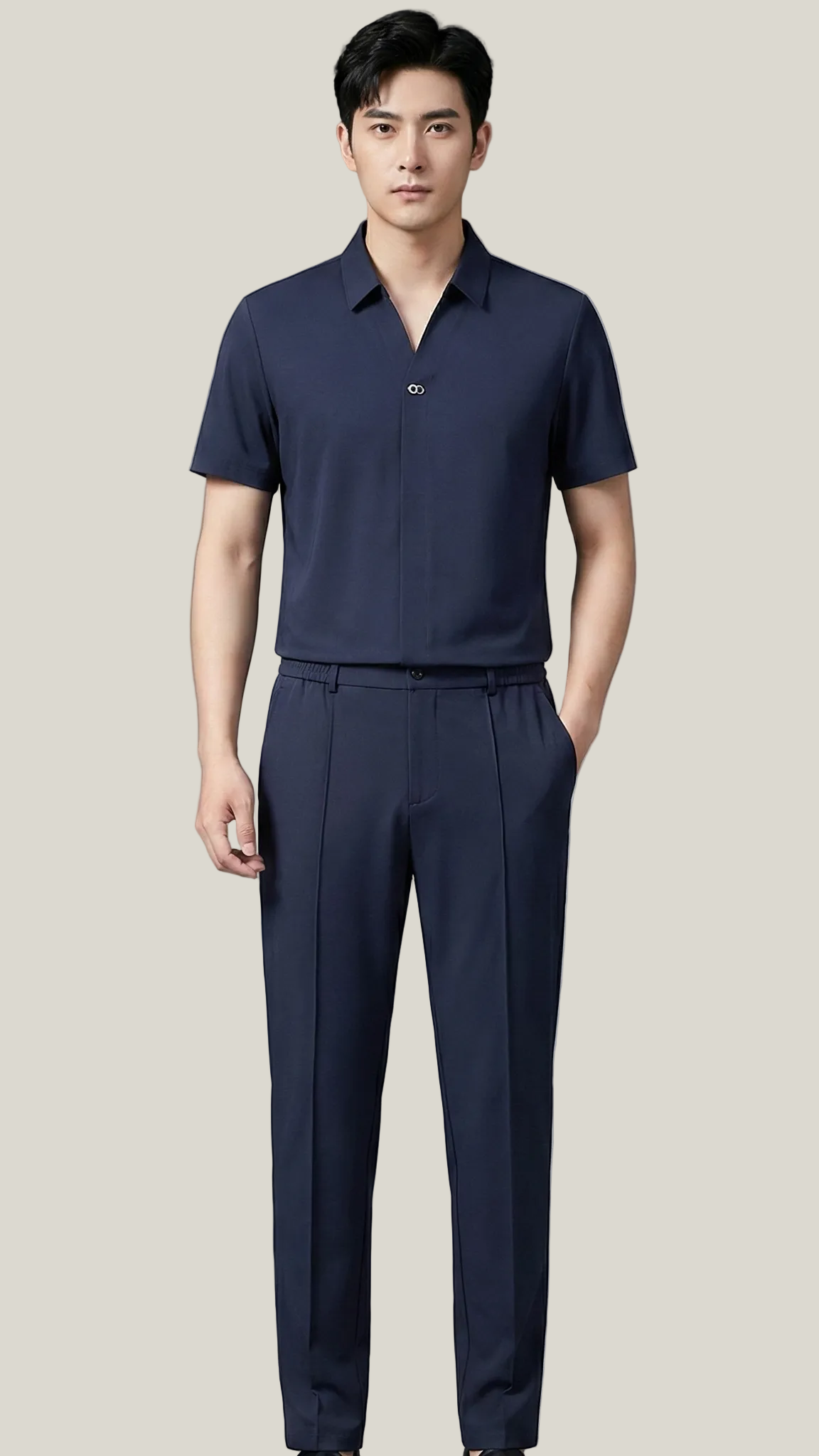 Ensemble 2 pièces homme coton-lin