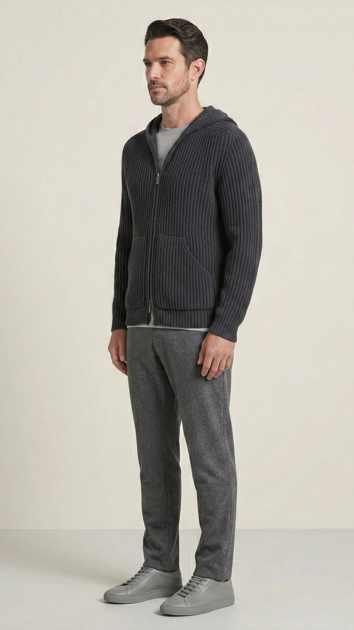 Gilet à capuche zippé homme