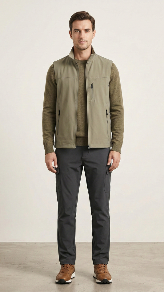 Gilet outdoor homme léger zippé