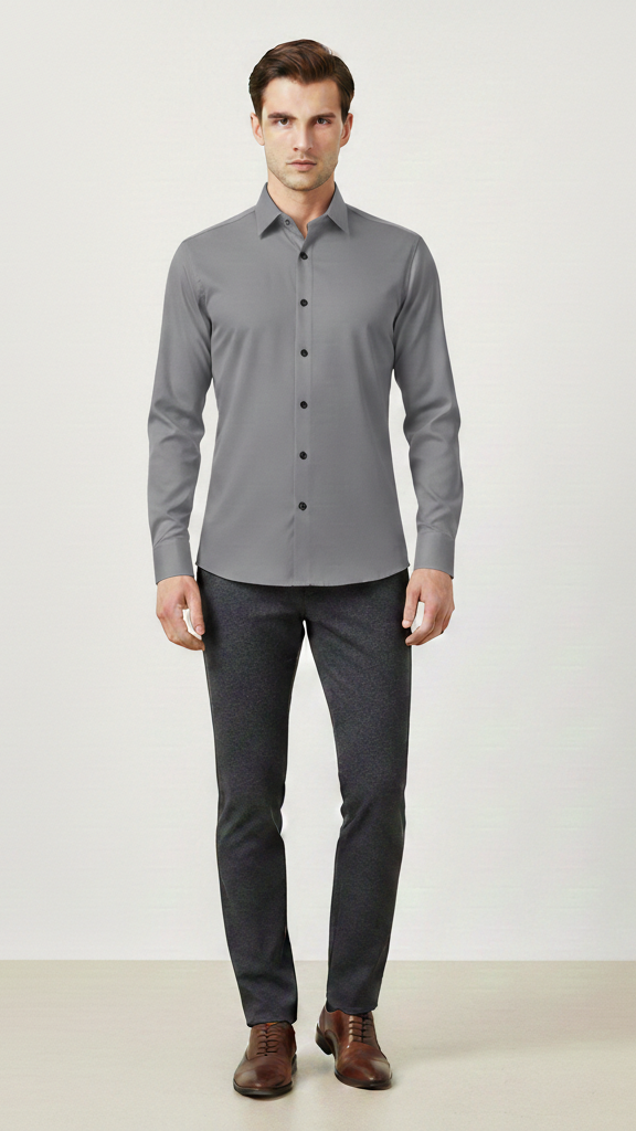Chemise entreprise homme sans repassage stretch