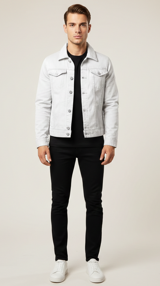 Veste homme boutonnée coupe trucker