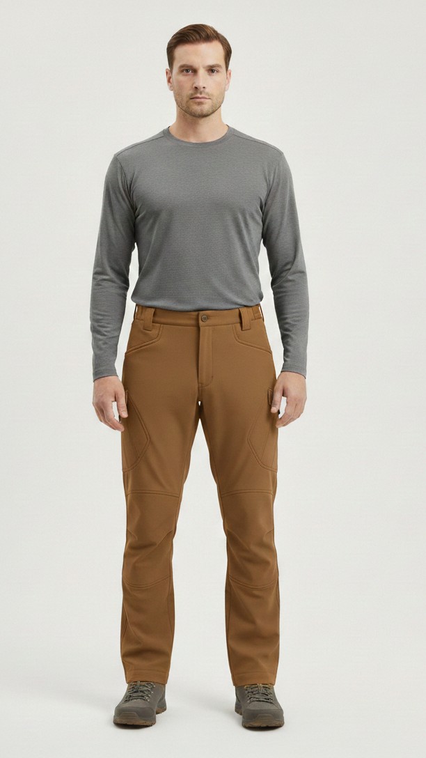 Pantalon cargo homme doublé polaire déperlant