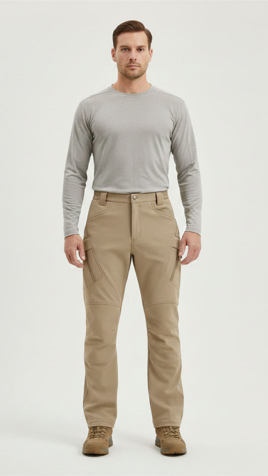 Pantalon cargo homme doublé polaire déperlant