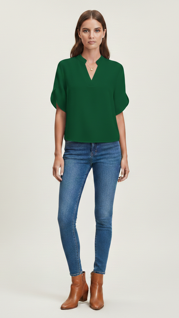 Blouse femme légère coupe droite