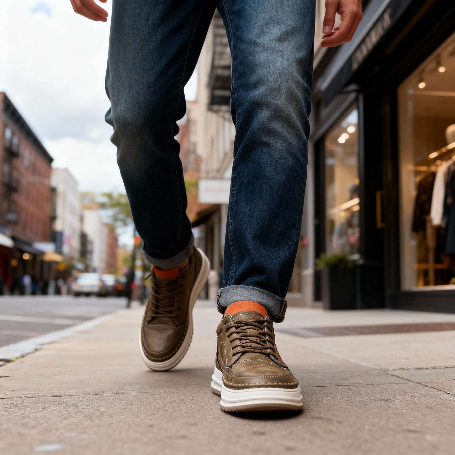 Baskets Homme Smart Casual | Tige Mi-Haute
