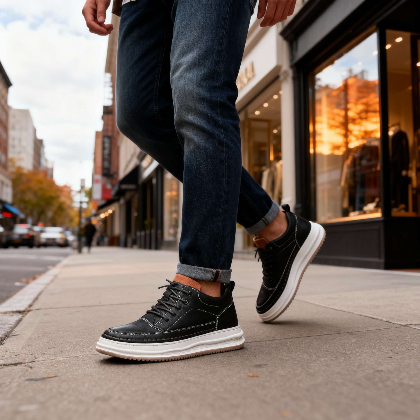 Baskets Homme Smart Casual | Tige Mi-Haute