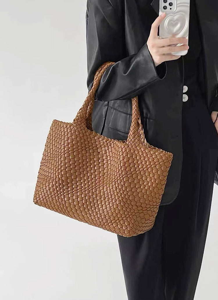 Sac cabas femme tissé luxe