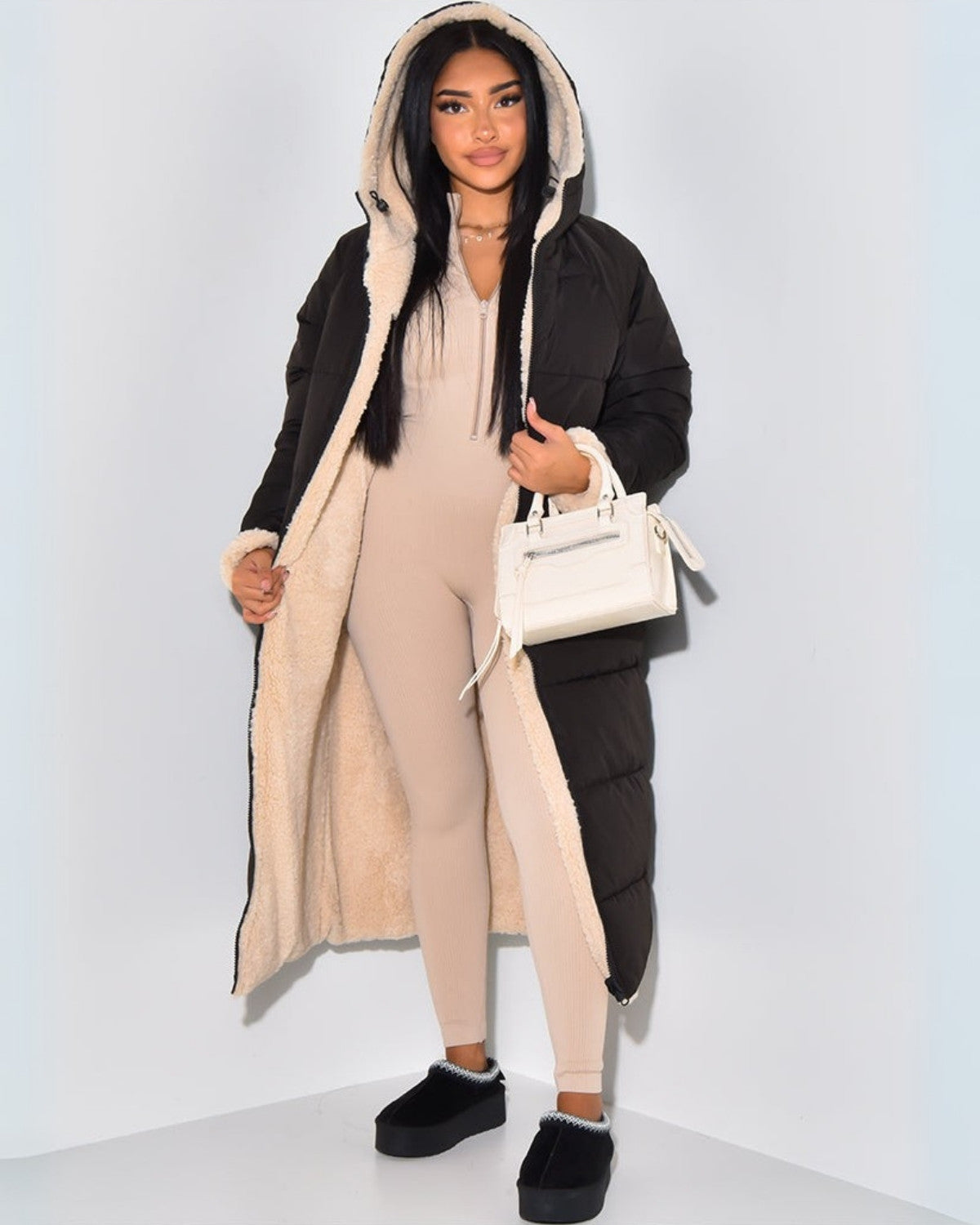 Manteau d'Hiver Femme Réversible | Design Double Face