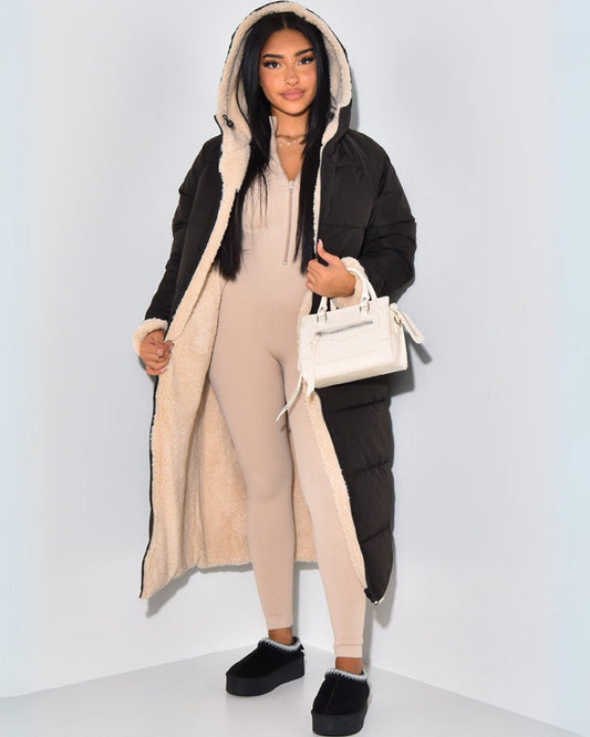 Manteau d'Hiver Femme Réversible | Design Double Face