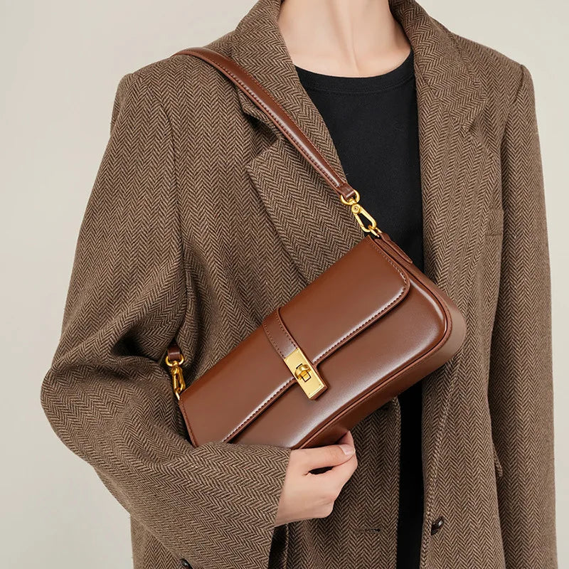 Sac bandoulière doré tendance femme
