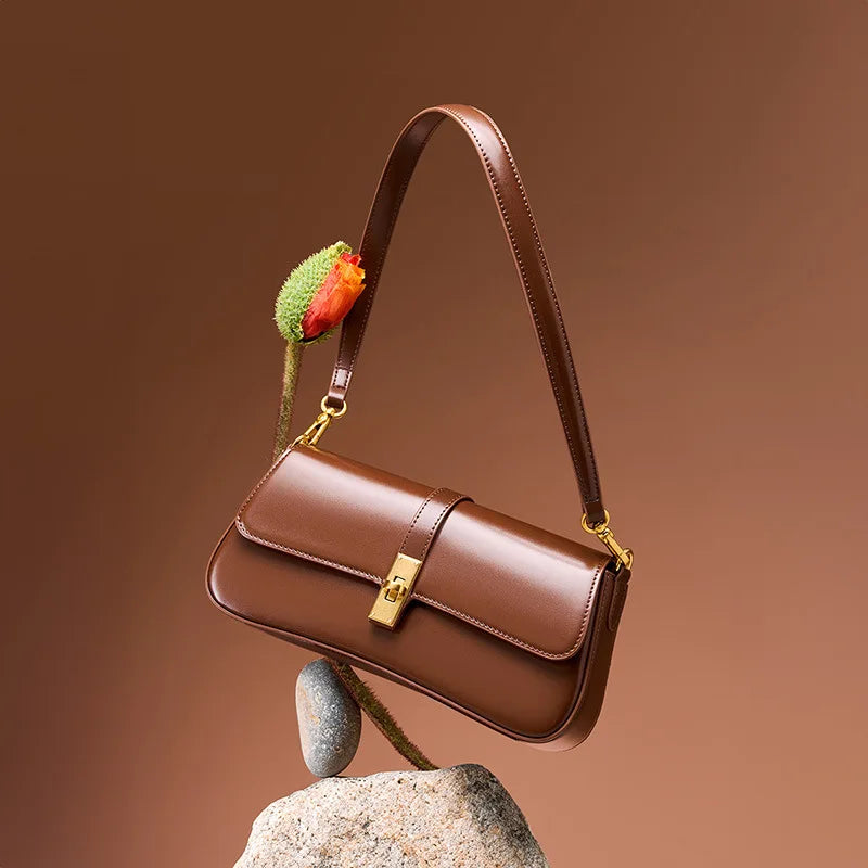Sac bandoulière doré tendance femme
