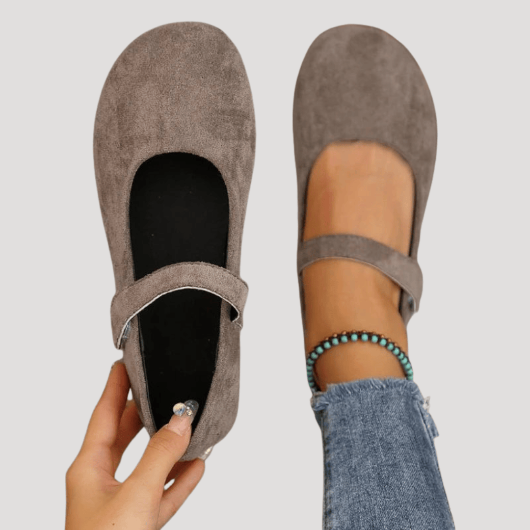 Ballerines Mary Jane Femme à Bout Rond | Bride Réglable