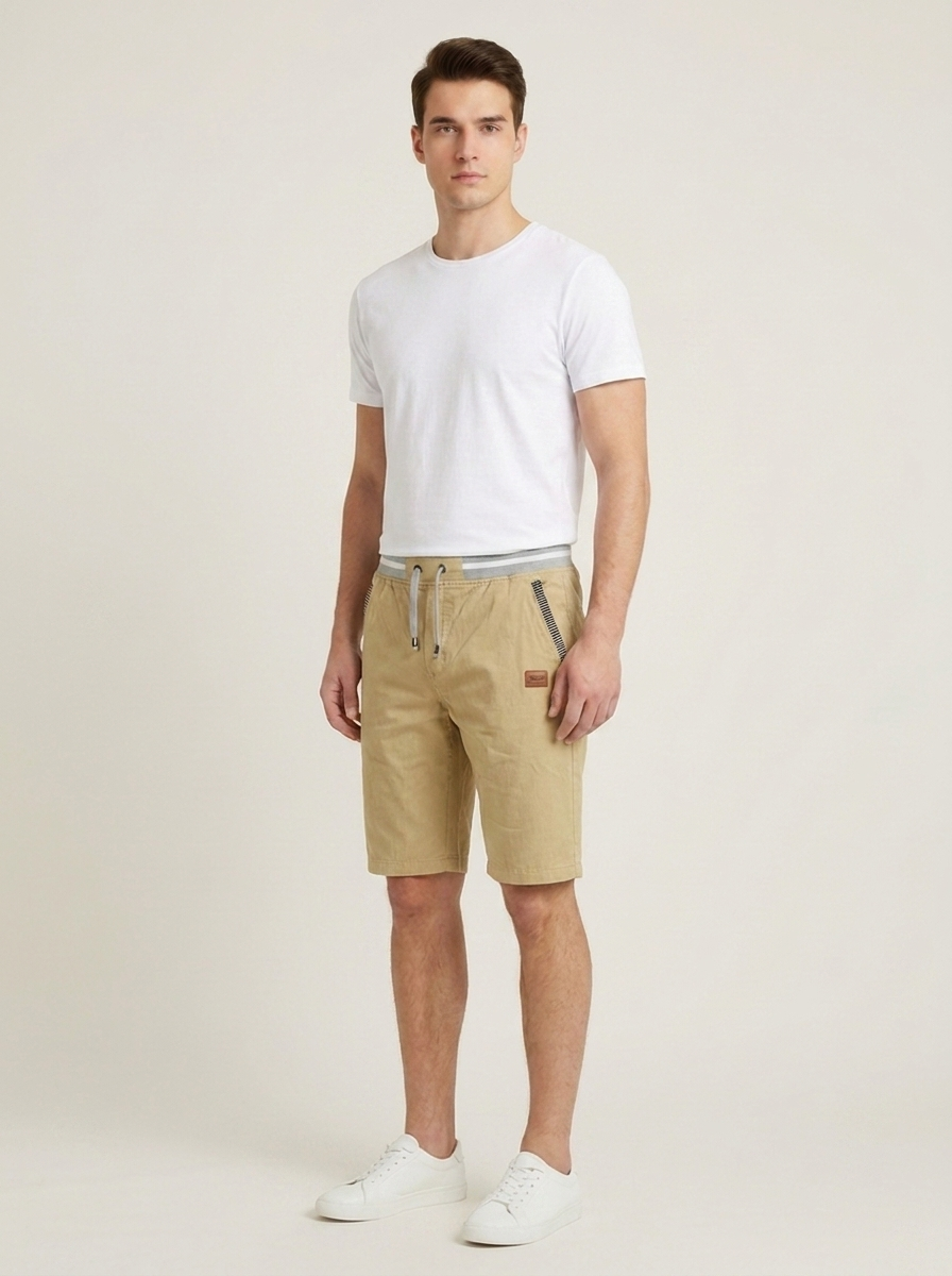 Short cargo homme kaki - vue de côté
