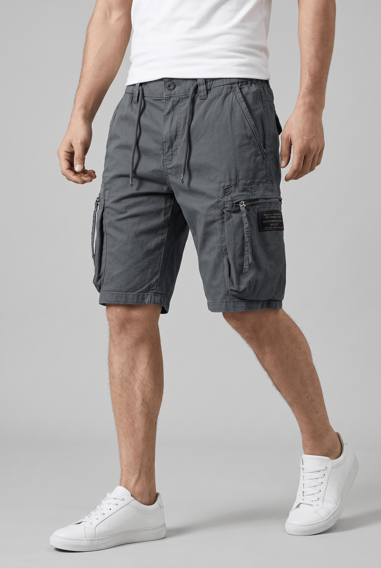 Short Cargo Tactique Homme | Taille à Cordon & Multi-Poches