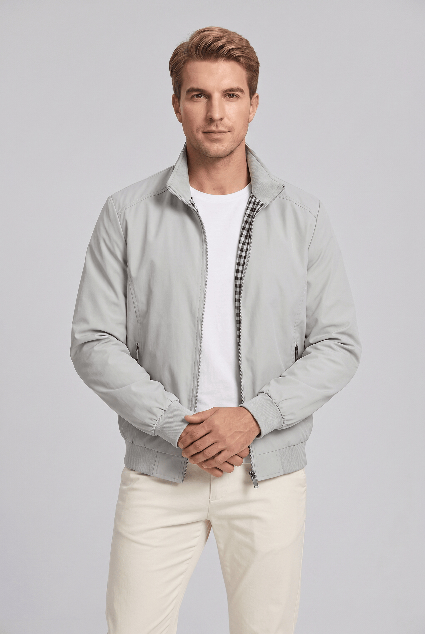 Veste Homme Zippée à Col Montant | Poignets Côtelés