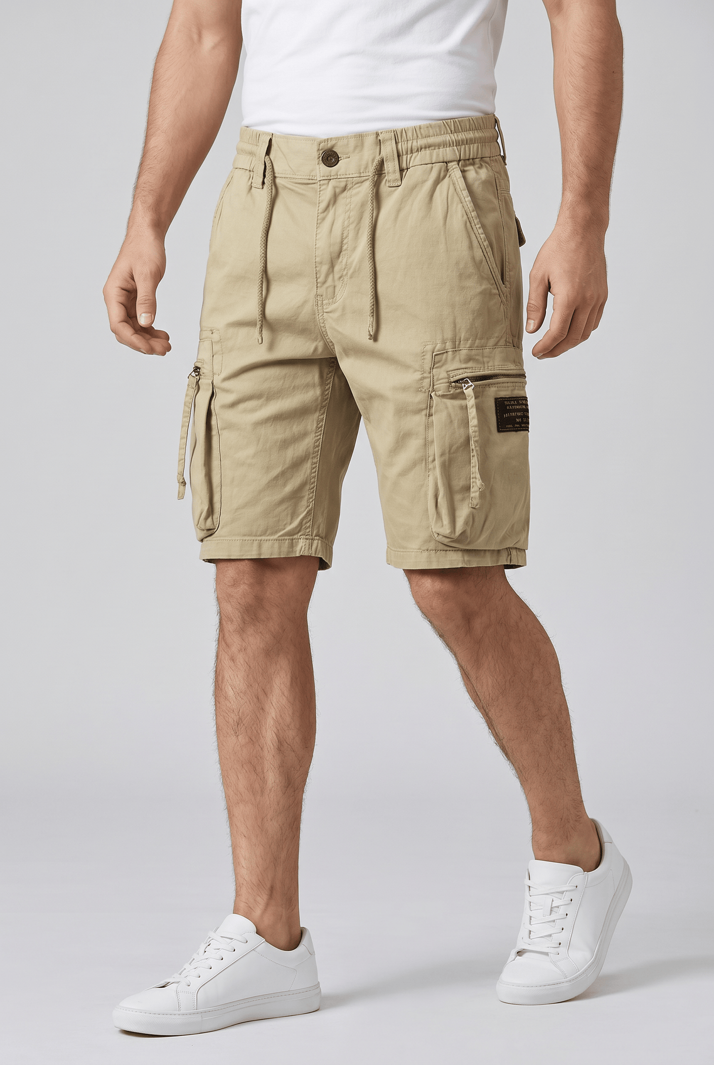 Short Cargo Tactique Homme | Taille à Cordon & Multi-Poches