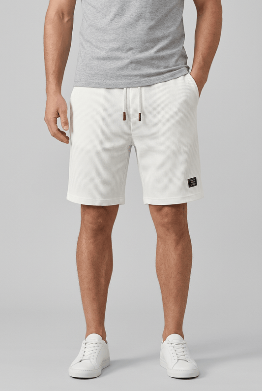 Short Homme Texturé Gaufré | Taille Élastique à Cordon