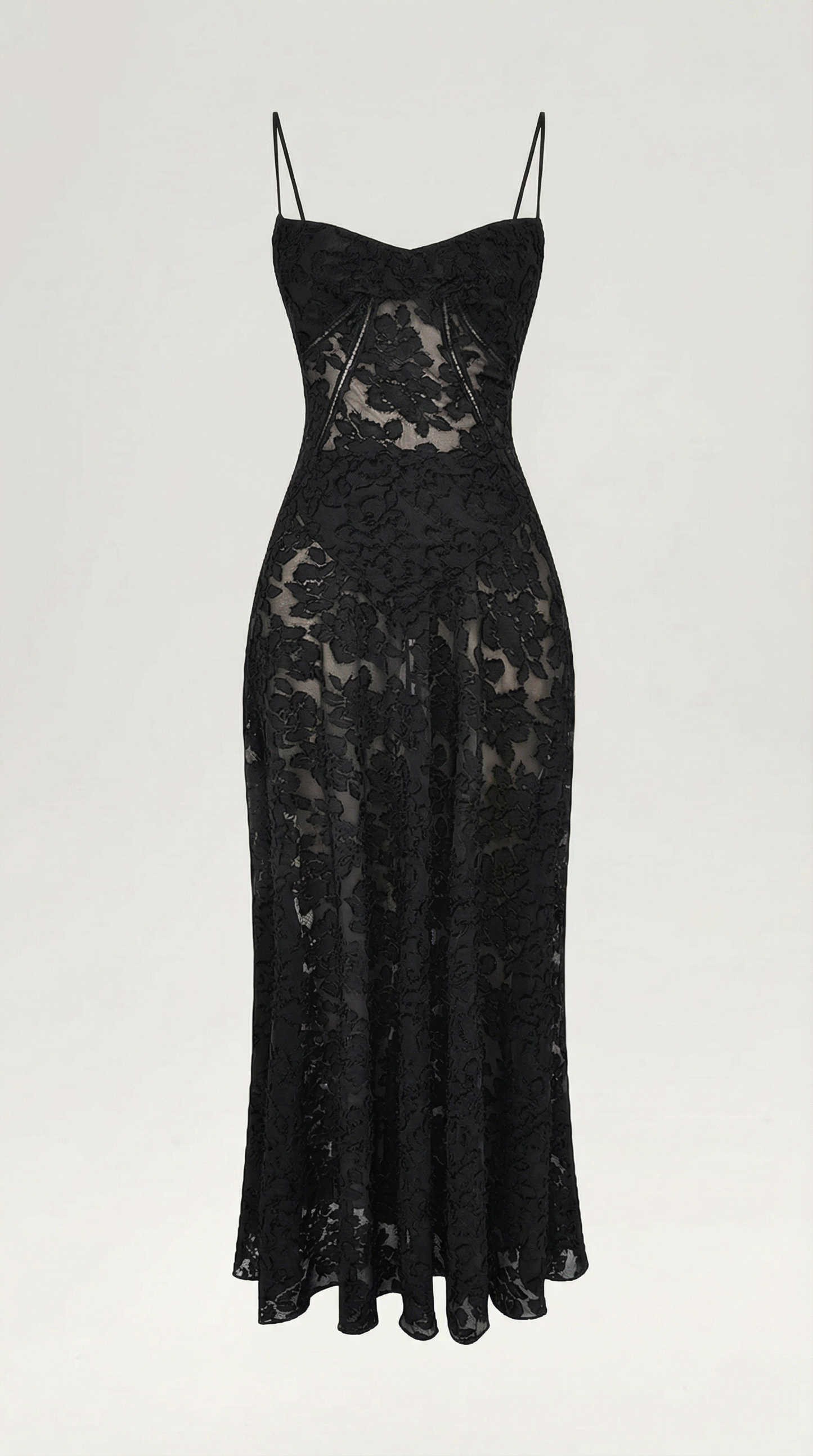Robe maxi dentelle femme col cœur