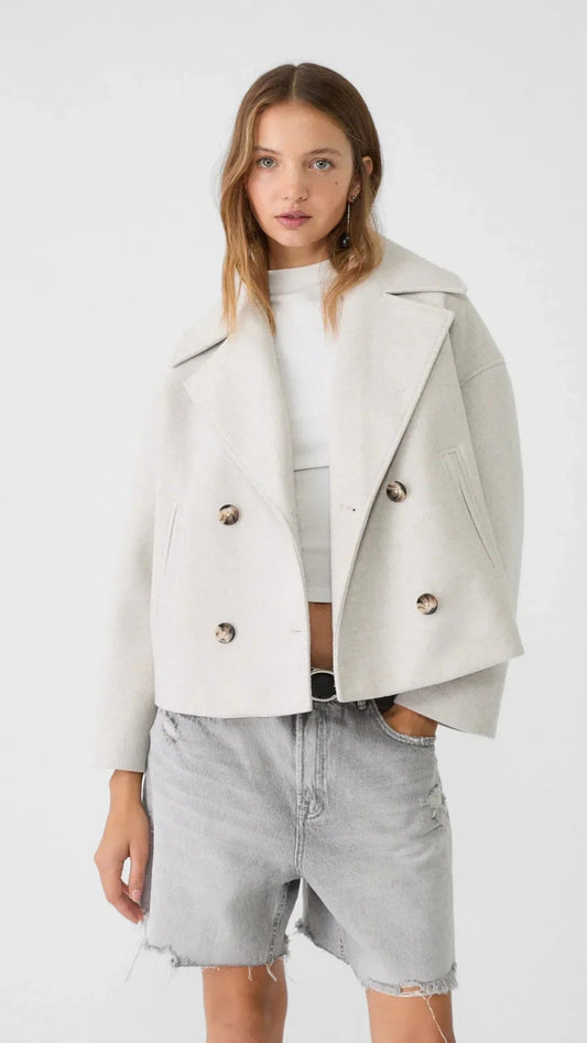 Veste courte femme croisée | style trench